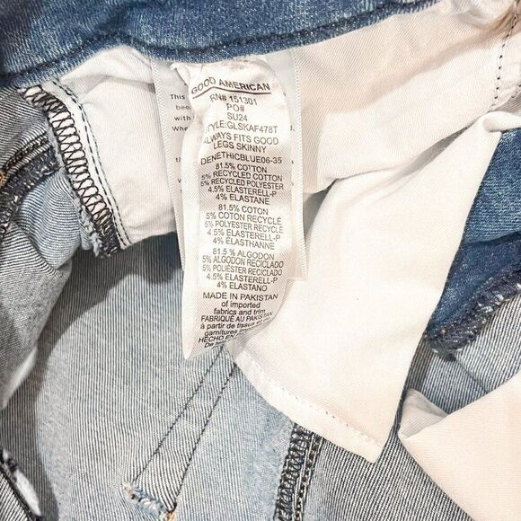 Good American Always Fits Good Legs Skinny Jeans Size 14-18 - Picture 7 of 7